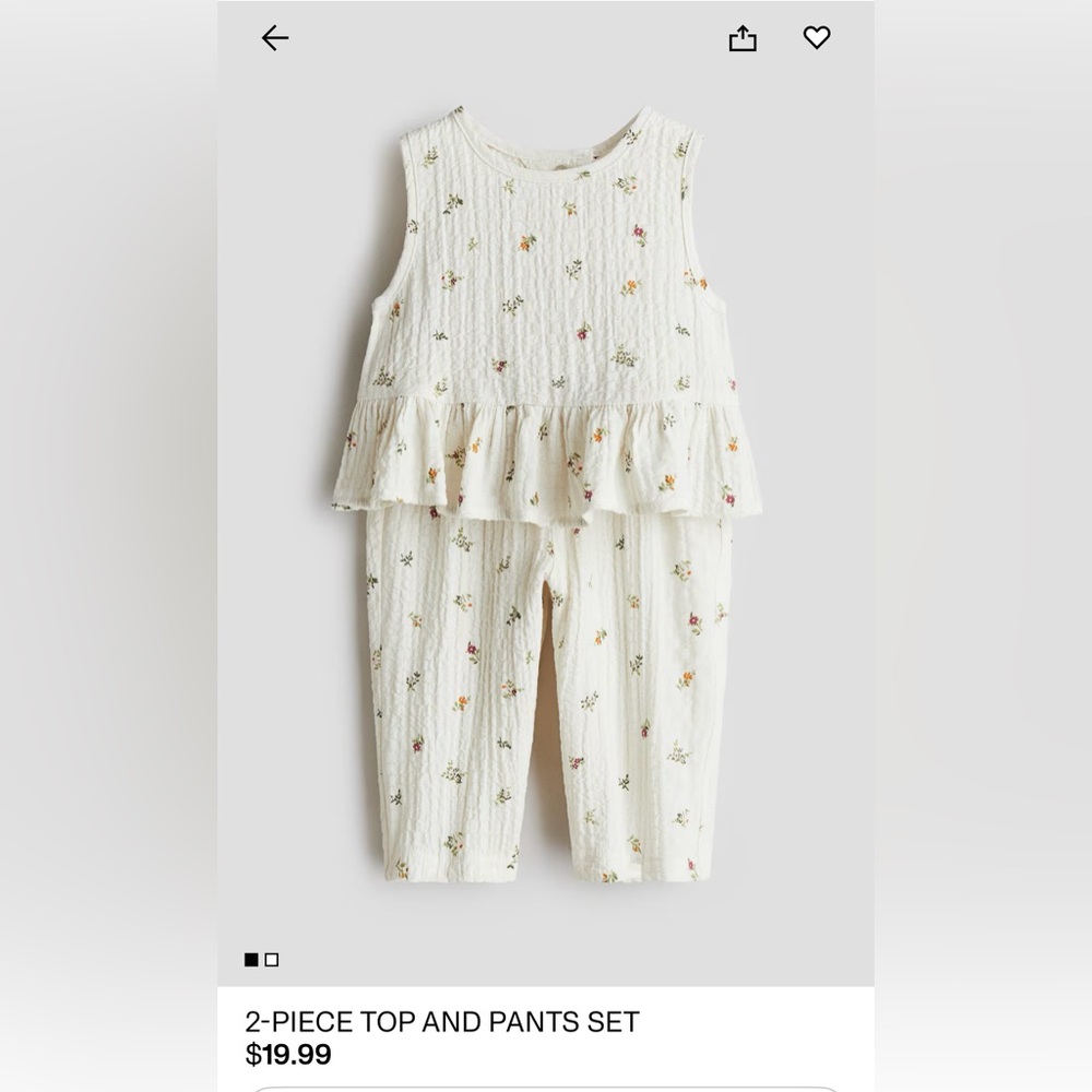 NWT- H&M  floral set